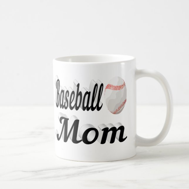 Baseball maman demi-texte Café Mug (Droite)
