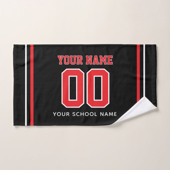 Baseball Nom personnalisé et numéro de maillot, Ca (Serviette à main)