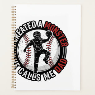 Baseball Papa Monstre Vintage Catcher Conception d