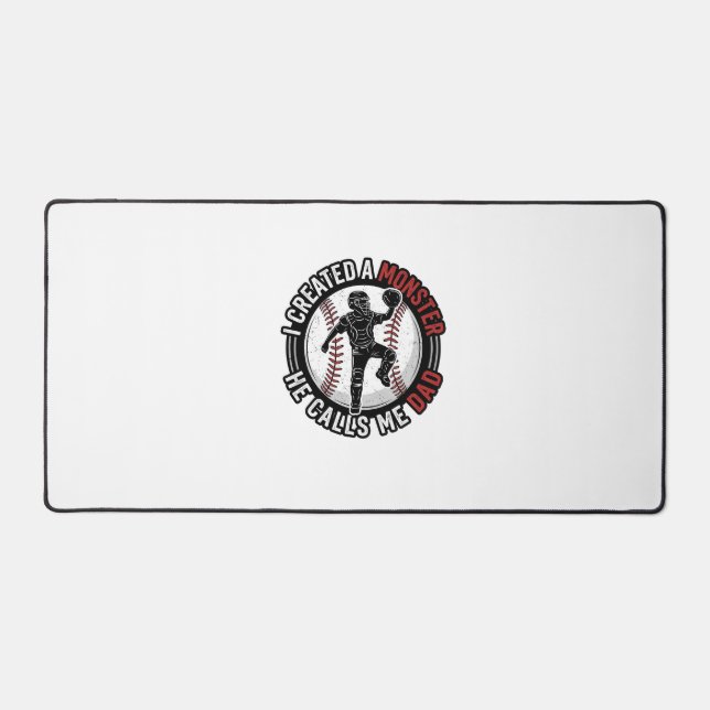 Baseball Papa Monstre Vintage Catcher Conception d (Recto)