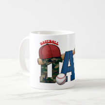 Baseball Papa Mug - Cadeau Parfait pour les pères