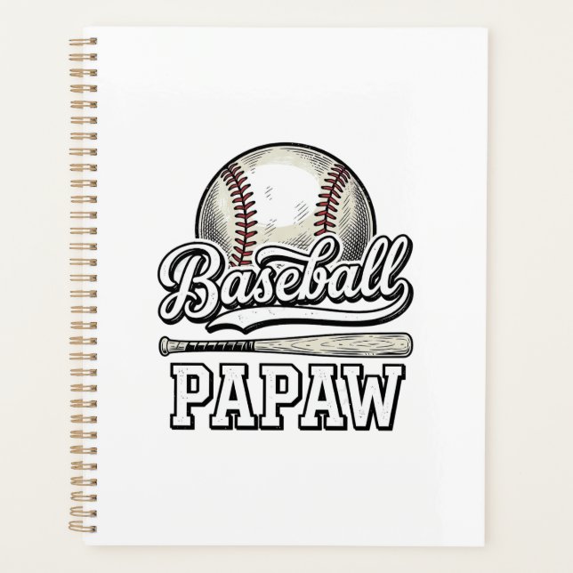 Baseball Papaw Gravure Vintage T-Shirt Design_1 (Devant)