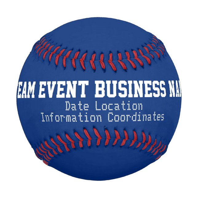 Baseball Personnalisé avec votre balle d'événements de text (Devant)