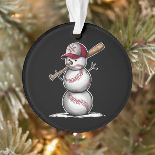 Baseball Snowman Balls Neige Noël Noël Noël cadeau