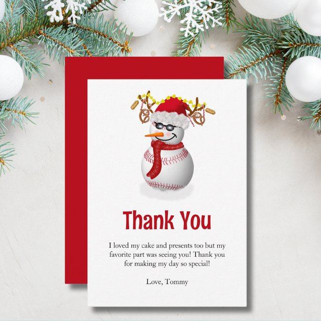 Baseball Snowman Décoré Avec Merci De Soins (Créateur téléchargé)