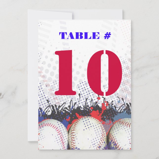 BASEBALL SPLATTER Bar Bat mitzvah Invitation (Devant)