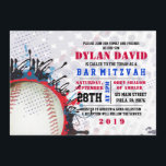BASEBALL Splatter Bar Invitation Bat mitzvah<br><div class="desc">Bienvenue ! Tous mes designs sont des oeuvres originales d'un genre,  vous ne pouvez les trouver qu'ici ! Envoyer mes demandes par courriel à Marlalove@hotmail.com</div>