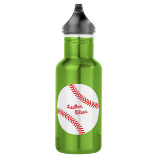 Baseball Sports Cute Kids Bouteille d'eau avec nom