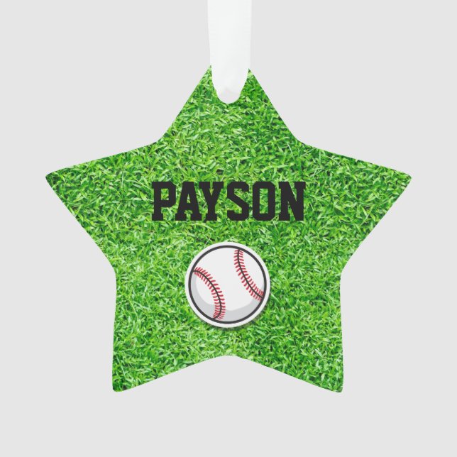 Baseball Star Sports Joueur NOM Ball Green Gris (devant)