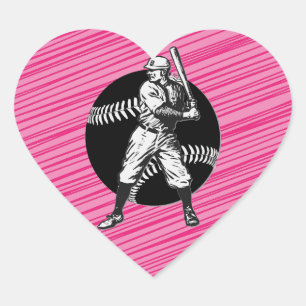 Baseball : Sticker Coeur Vintage