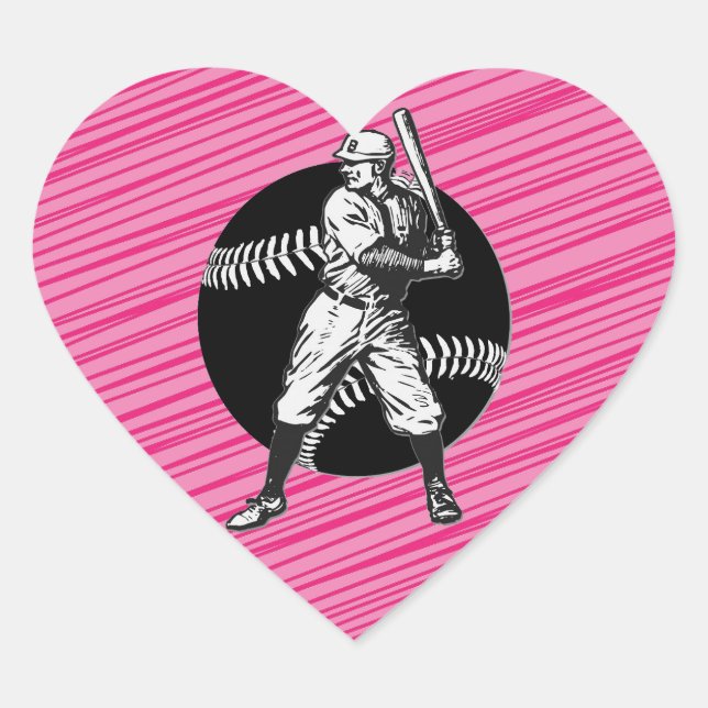 Baseball : Sticker Coeur Vintage (Devant)