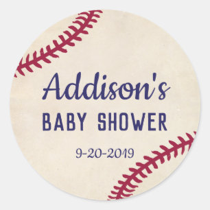 Baseball Stickers Baby shower à thème, Cercle