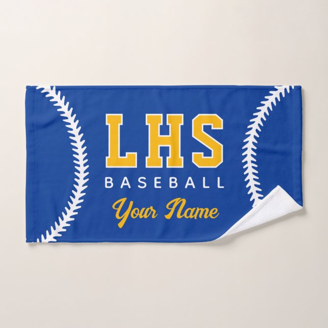 Baseball Stitches Custom Sport Towel Team Initials (Serviette à main)