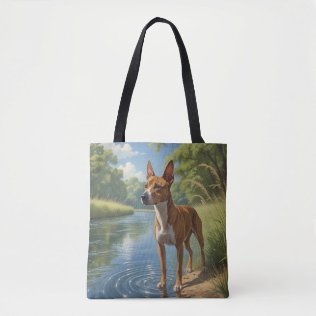 Basenji Elegant Sac fourre-tout à épaule (Devant)