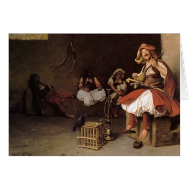 "Bashi-Bazouk chantant" par Jean Léon Gerome (Devant horizontal)