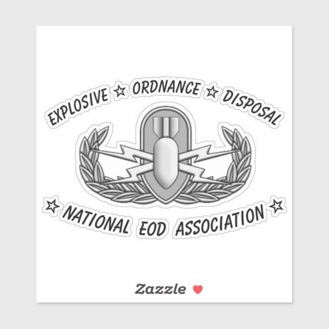 Basic EOD Badge Custom-Cut Vinyl Sticker (Feuille)