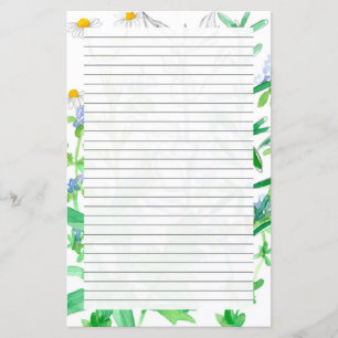 Basil Herbes de thym Liner Papier à lettres Écritu