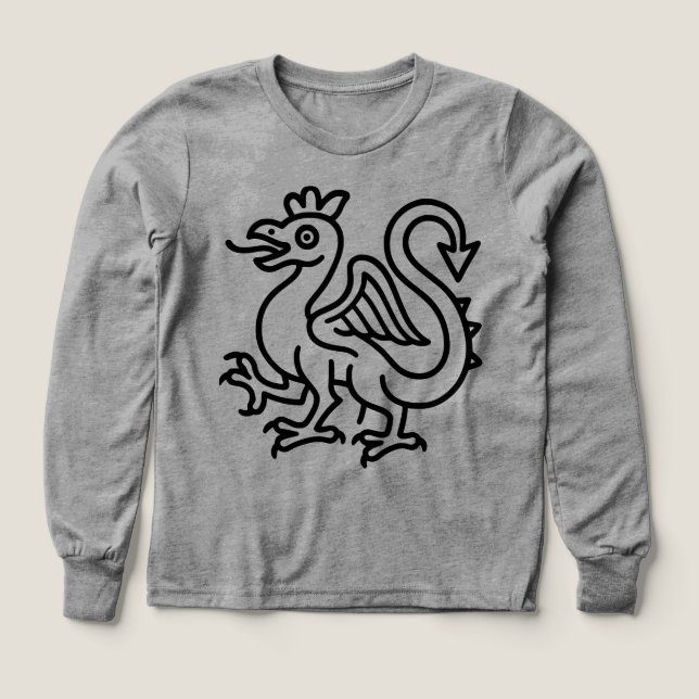 Basilic médiéval Sigil Fantastique Héraldique Myth (Motif recto)