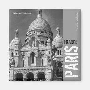 Basilique du Sacré-Coeur Paris France Magnet Carré
