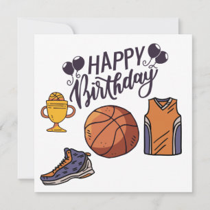 Basket avec Joyeux anniversaire sur arrière - plan