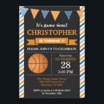 Basket-ball Anniversaire Invitation 1er Anniversai<br><div class="desc">Basket Anniversaire Invitation 1er Anniversaire fête. Invitation de fête d'anniversaire. Basket-ball Sport Thème Anniversaire Bash. Arrière - plan de tableau de bord bleu orange et blanc. 1er premier anniversaire. 1er 2ème 3ème 4ème 5ème 7ème 8ème 9ème 10ème 11ème 12ème 13ème 14ème `5ème, n'importe quel âge. Numérique imprimable. Pour plus de...</div>