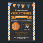 Basket-ball Anniversaire Invitation 1er Anniversai<br><div class="desc">Basket Anniversaire Invitation 1er Anniversaire fête. Invitation de fête d'anniversaire. Basket-ball Sport Thème Anniversaire Bash. Arrière - plan de tableau de bord bleu orange et blanc. 1er premier anniversaire. 1er 2ème 3ème 4ème 5ème 7ème 8ème 9ème 10ème 11ème 12ème 13ème 14ème `5ème, n'importe quel âge. Numérique imprimable. Pour plus de...</div>