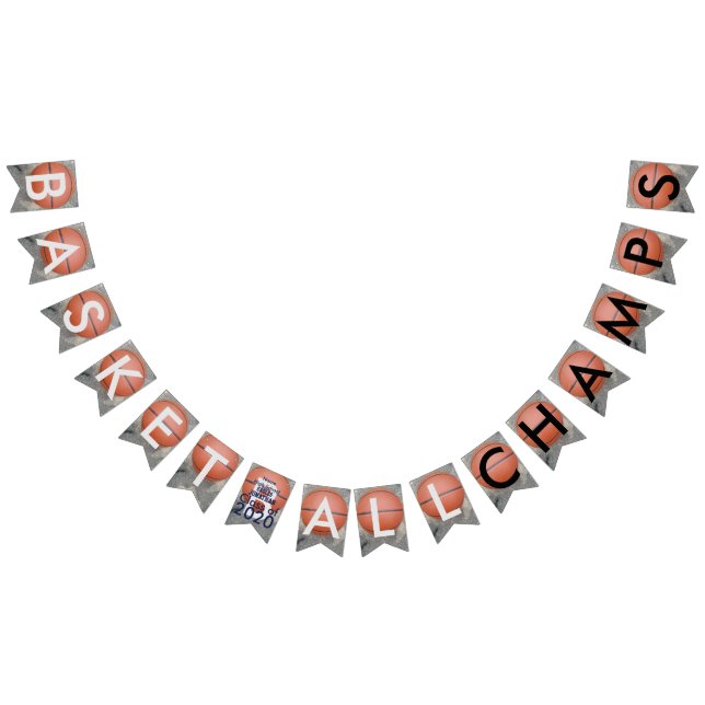 Basket-ball Champs Bannière Bleu Bunting (Tout)