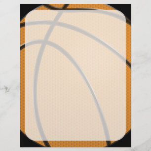 Basket-ball design en orange et noir