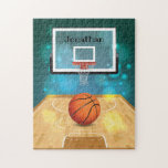 Basket-ball Design Jigsaw Puzzle<br><div class="desc">Basketball Design Jigsaw Puzzle avec personnalisation optionnelle. Disponible en différentes tailles et en nombre de pièces.</div>