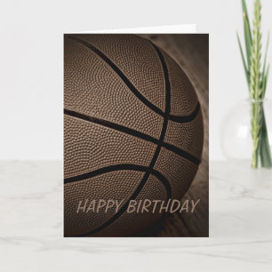 Basket-ball en Sepia Bonne carte d'anniversaire