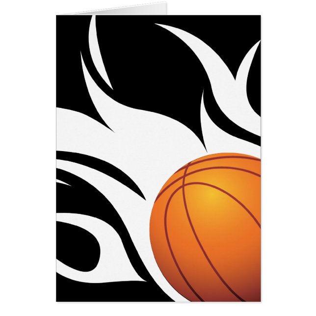 Basket-ball flamboyant noir et blanc (Devant)