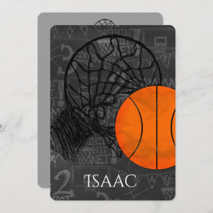 Basket-ball Invitation Bat mitzvah Bar Thème