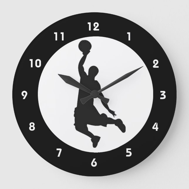 Basket-ball Jump Design Horloge murale (Recto)