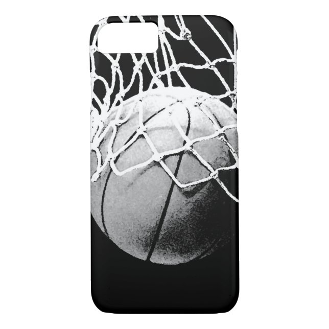 Basket-ball noir et blanc iPhone 7 Coque (Dos)