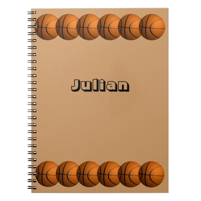 Basket-ball Nom Personnel Cahier (Devant)