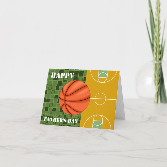 Basket-ball papa Bonne carte de Fête des pères (Devant)