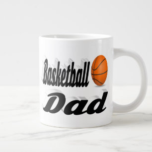 Basket-ball Papa demi-texte Géant Café Mug