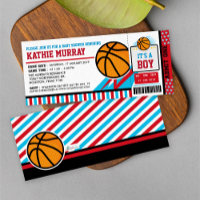 Basket-ball Pass Baby shower Invitation