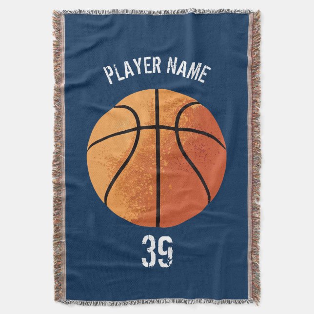 Basket-ball (Personnalisable) Lancer la couverture (devant Vertical)