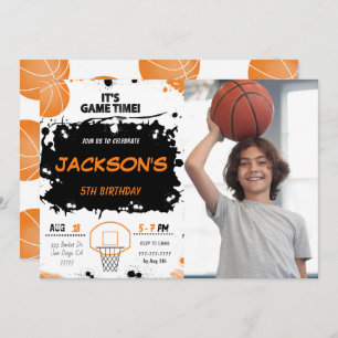 basket-ball photo Invitation