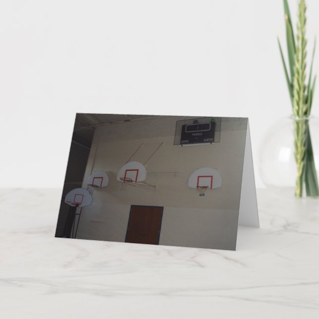 "Basket-ball, Quelqu'Un ?" Carte d'anniversaire (Devant)