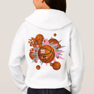 basket-ball rose gris étoiles sport fille