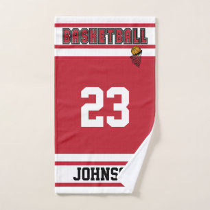 Basket-ball rouge foncé et blanc 🏀