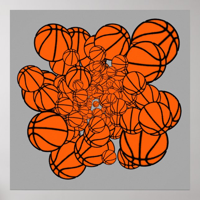 basket-ball sport-balles décoration cool (Devant)