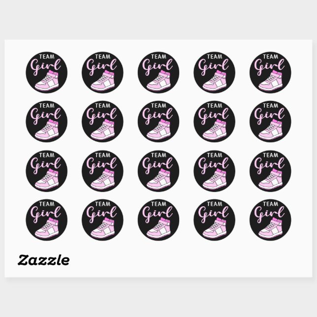 Basket Ball Team Girl Genre révéler Stickers (Feuille)