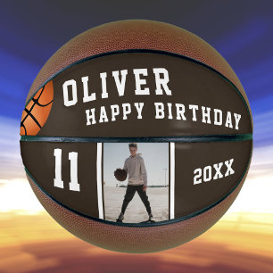 Basket Ballon de basketball personnalisé Joyeux Anniversa