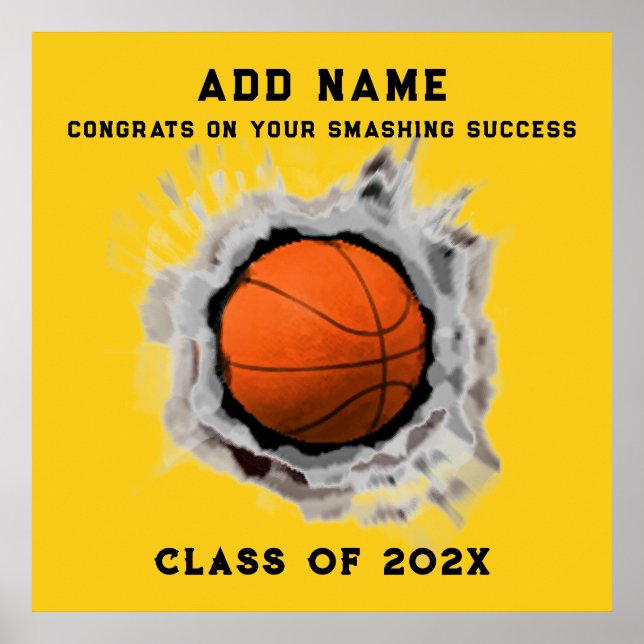 Basketball - Aînés - Graduation Congrats Poster (Devant)