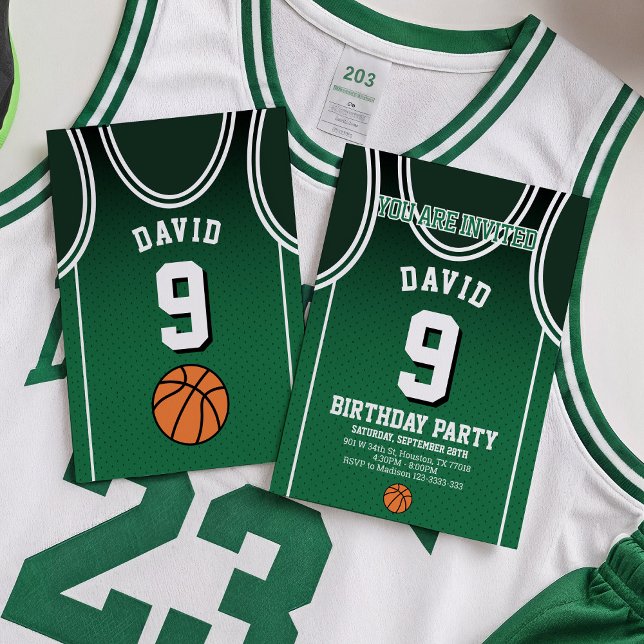 Basketball Anniversaire Fête Invitation (Créateur téléchargé)