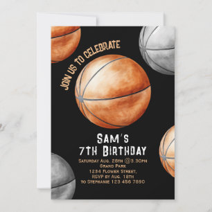 Basketball Anniversaire Invitation Basketball Part