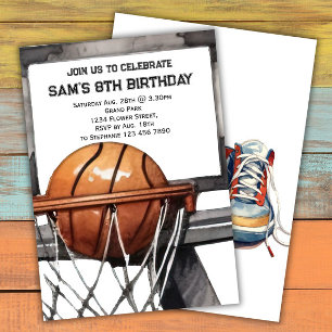 Basketball Anniversaire Invitation Basketball Part